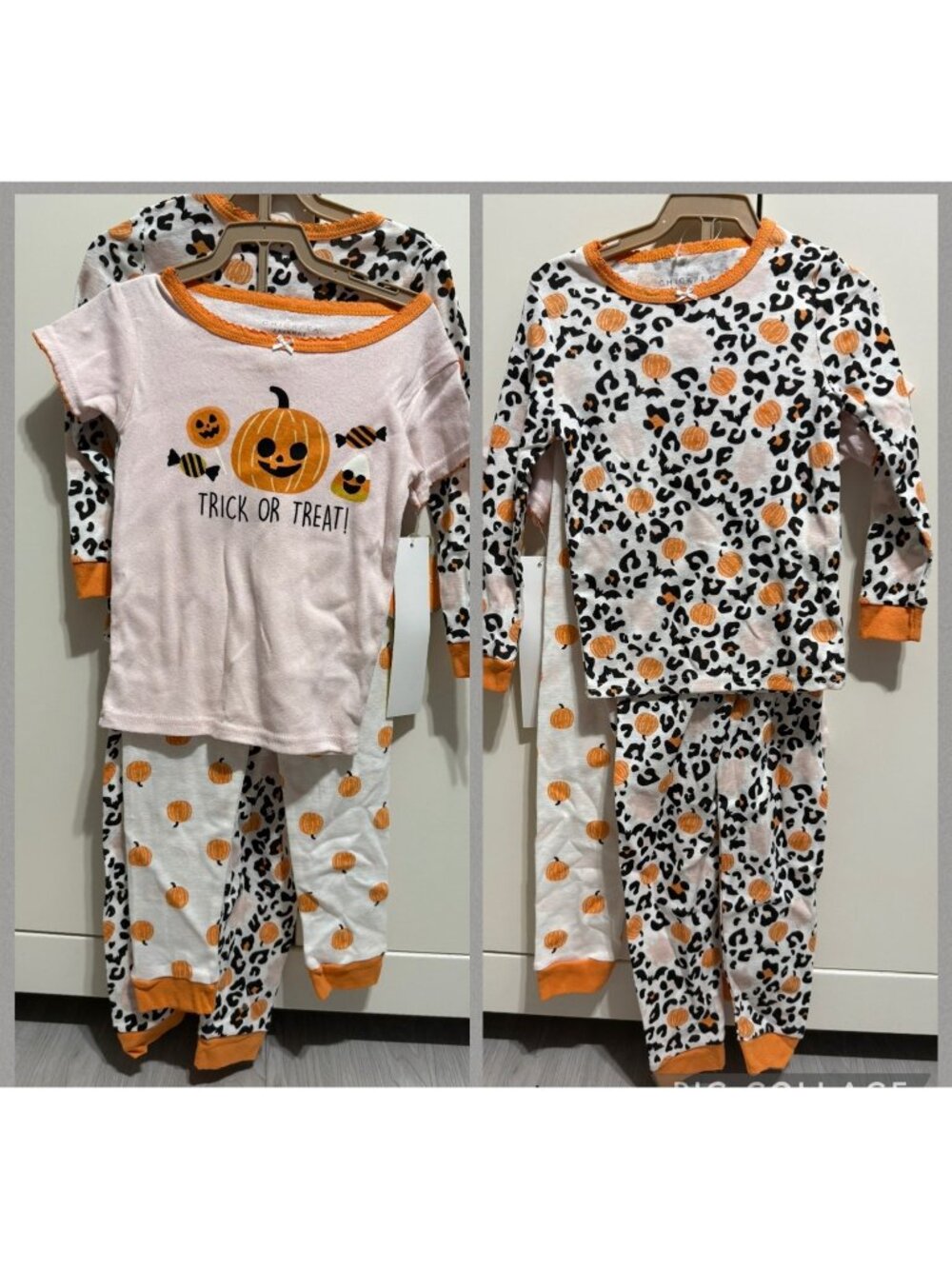 Chickpea 4T NWT 4pc Pajama pants set Halloween Fall Pumpkin Jack O'lantern bat